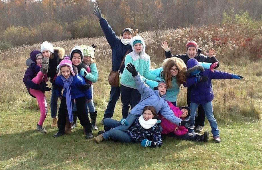 girl scouts enjoying a field in CVNP