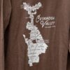 Long Sleeve CVNP Map T-Shirt (brown close up)