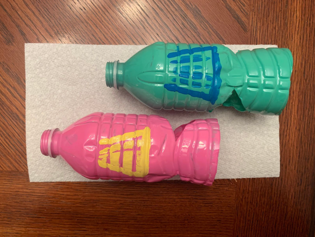 DIY water bottle fish painted