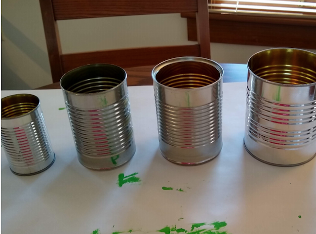 unpainted cans ready for crafting