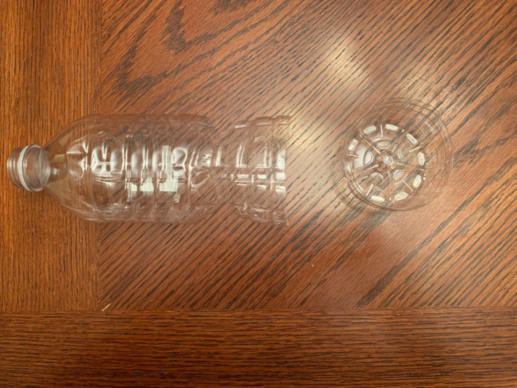 Bottom of bottle cut off