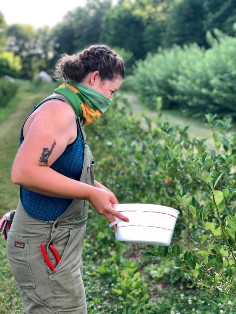 Becca works on the farm.