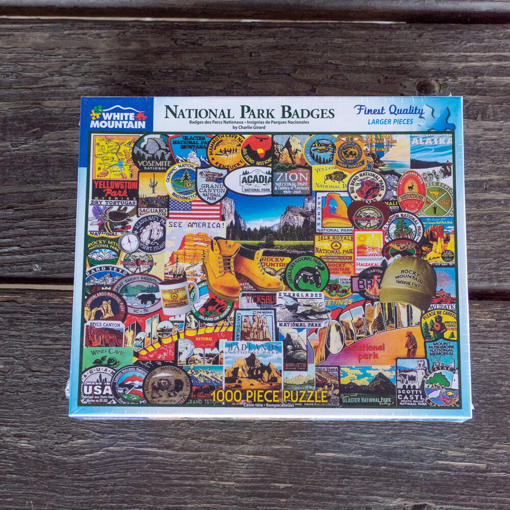 National Parks Badges Puzzle (front) different park badges