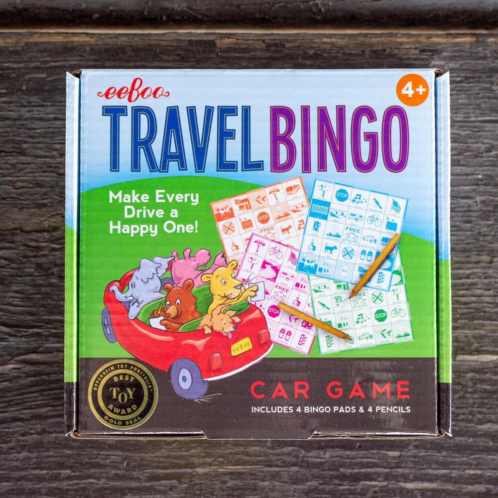 Picture of the front of the board game Travel Bingo