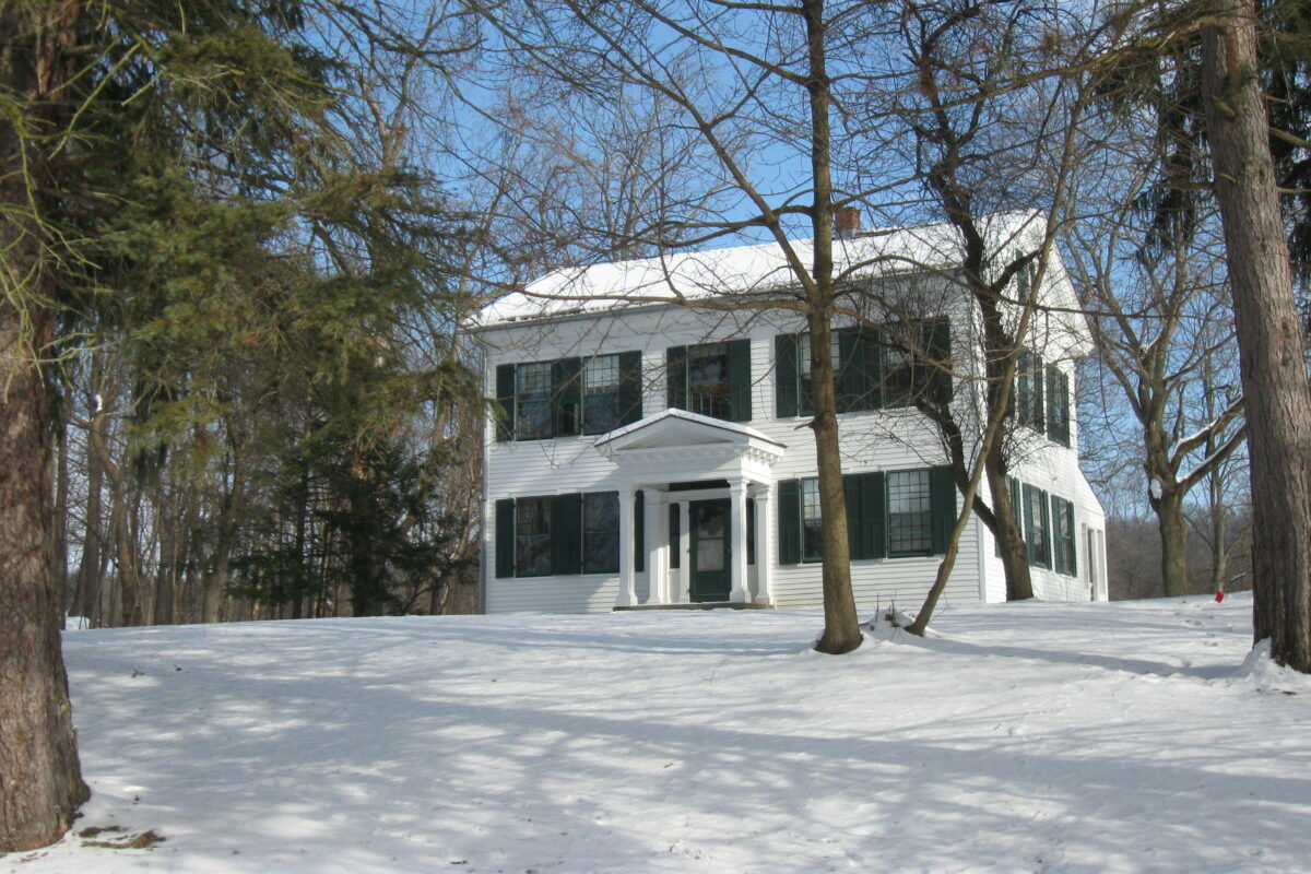 Stanford House in the Snow