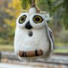 Wild Woolies Felt Birdhouse (snowy owl)