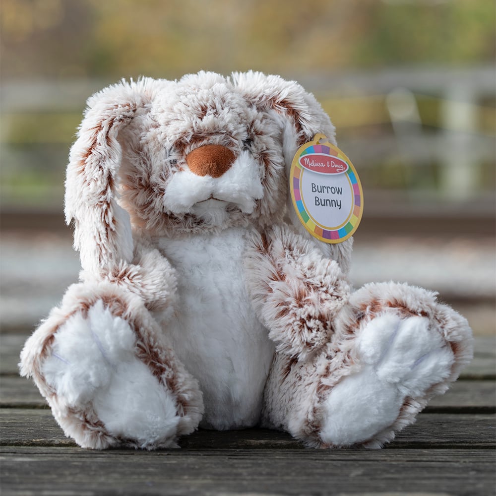 ・すべての Melissa & Doug Burrow Bunny Rabbit Stuffed Animal 9インチ 平行輸入 ...