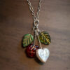 Cluster Heart Flowers Necklace
