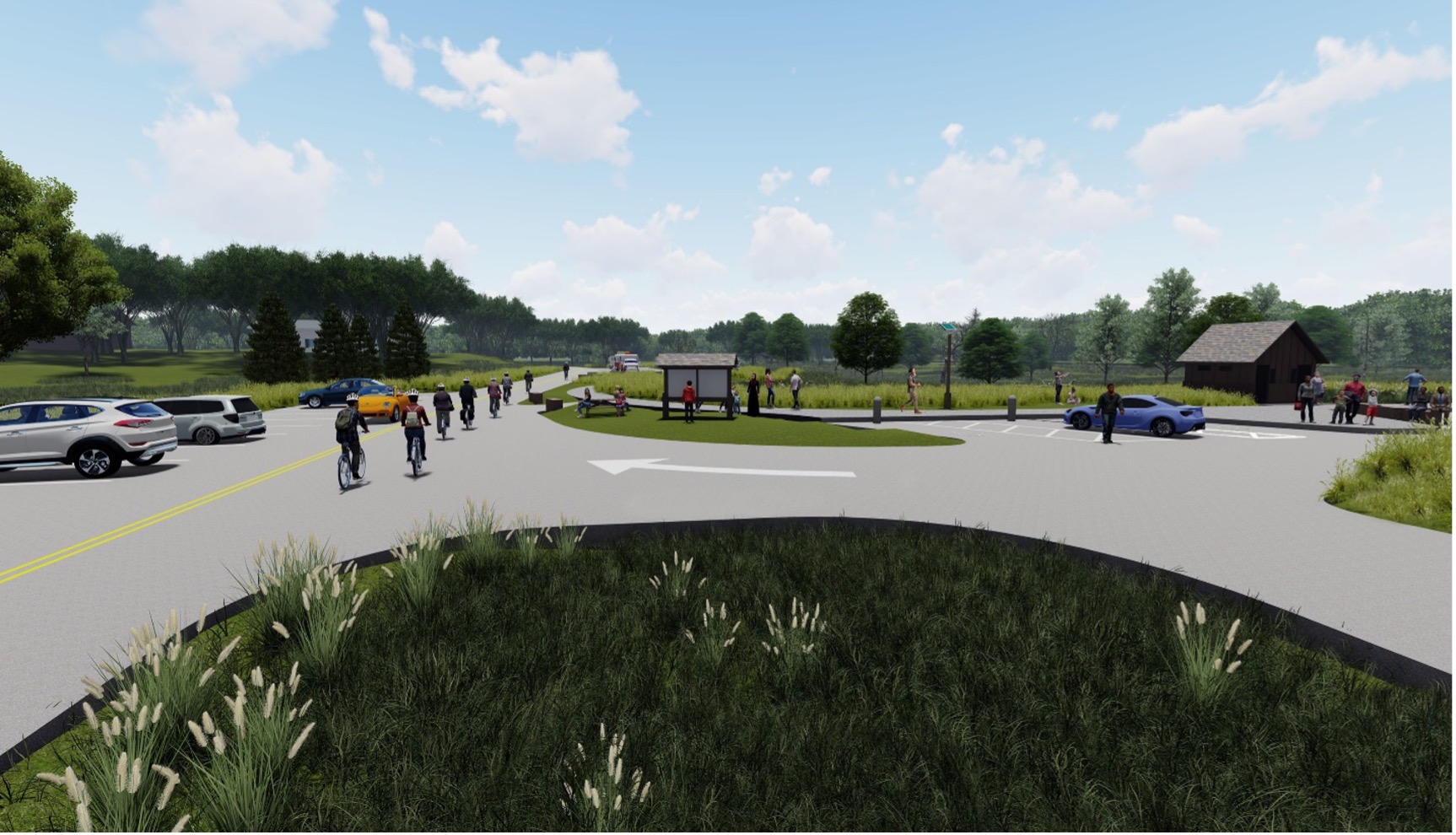 Drawing of what the trailhead may look like.