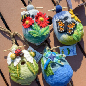 felt birdhouses