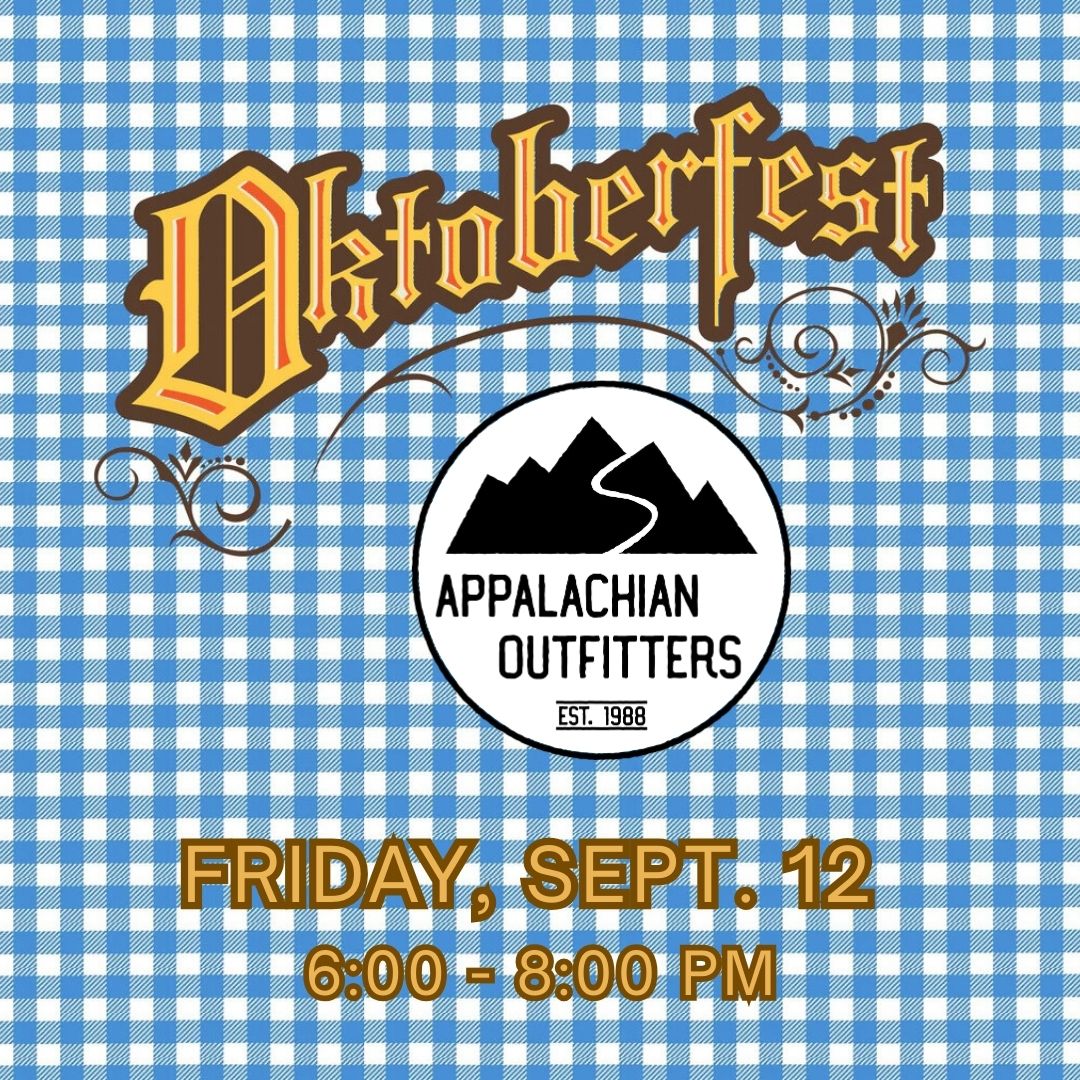 A graphic that reads: Oktoberfest, Friday, September 12, 6 to 8 pm. A graphic for Appalachian Outfitters in Peninsula, Ohio is included.